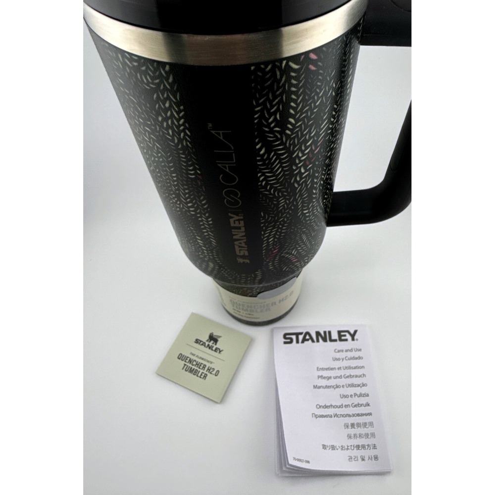 Stanley x CALIA Quencher H2.0 40 oz Black Serpent FlowState Tumbler NWT - Picture 10 of 10